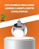 Çok Amaçlı Katlanabilir Güneş Enerjili Kamp Lambası – Masa Üstü ve Asılabilir Kullanım thumbnail 1