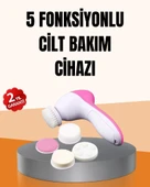 Derin Temizleme ve Masaj İçin 5 Başlıklı Yüz Cilt Bakım Aleti thumbnail 1