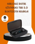 Bluetooth V5.0 Parmak Dokunmatik Kontrol Kablosuz Kulaklık Şarj Kutulu Model thumbnail 1