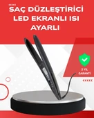 Profesyonel 2025 Saç Düzleştirici Isı Ayarlı Titanyum Seramik Plakalı A Kalite Orijinal thumbnail 1