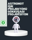 Astronot Tasarımlı Gün Batımı Efektli Şarjlı LED Lamba thumbnail 1