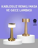 Touch Gece Lambası – Dokunmatik Kontrol, Kablosuz Kullanım, Metal Gövde thumbnail 1