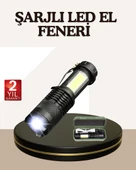 Küçük Boy Şarjlı LED El Feneri Taşınabilir Klipsli thumbnail 1