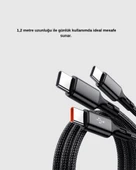 3’ü 1 Arada Şarj Kablosu Type-C iOS Android Uyumlu Hızlı ve Güvenli Şarj thumbnail 3