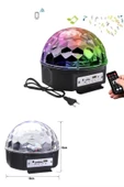 Led Işık Disko Topu Bluetooth Hoparlörlü USB Müzik Çalar Kumandalı thumbnail 1