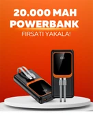20.000 mAh Powerbank – 22.5W Hızlı Şarj, Çok Kablolu, Dijital Göstergeli thumbnail 1