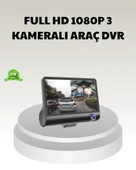 Araç DVR Kamerası 3’lü 170° Geniş Açılı Full HD ve Park Destekli thumbnail 1