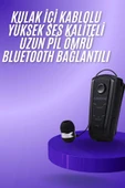 Makaralı Bluetooth Kulakiçi Yaka Kulaklığı Kablosuz Kulaklık thumbnail 1