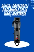 Profesyonel Saç Kesme Aleti Dijital Saç Sakal Tıraş Makinesi Uzun Ömürlü thumbnail 1