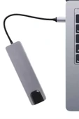 Usb Type-c Hub Dönüştürücü Çevirici Çoklayıcı Macbook Çevirici 8 Portlu thumbnail 2