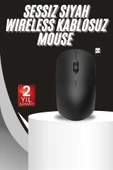 Ergonomik Tasarım Kablosuz Siyah Mouse Hassas Uzun Ömürlü thumbnail 2