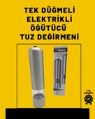 Pil İle Çalışan Elektrikli Baharat Öğütme Cihazı Ergonomik Şeffaf Gövde thumbnail 1