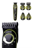 5 Başlıklı Şarjlı Tıraş Makinesi Led Ekran Saç Sakal Ense Tıraşına Uygun Bakım Seti thumbnail 4