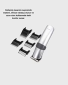 Profesyonel Şarjlı Saç ve Sakal Kesme Makinesi – Paslanmaz Çelik Bıçaklı, Ergonomik ve Sessiz Motorlu thumbnail 2