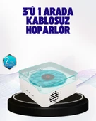 Dekoratif Gece Işıklı Bluetooth Hoparlör – Zaman ve Pil Ekranlı thumbnail 1