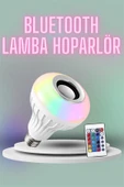 Kumandalı RGB Led Işık Bluetooth Hoparlör Ses Lambası Renkli Ampul thumbnail 2