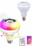 Bluetooth Hoparlör Akıllı Rgb Led Işık Renk Değiştirme Ses Bombası Ampül Görünümlü thumbnail 3