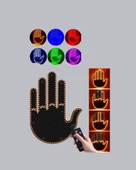 176 LED Amber Renkli El Hareketiyle Kontrol Edilen Motosiklet Dönüş Sinyali thumbnail 2