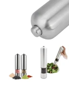 Pil İle Çalışan Elektrikli Baharat Öğütme Cihazı Ergonomik Şeffaf Gövde thumbnail 3