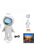 Gün Batımı Lambası Işık Arka Plan Projektör Sevimli Astronot Enerji Tasarruflu thumbnail 1