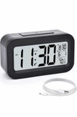 Dijital Masa Saati Takvim Çalar Saat Alarmlı Işıklı Led Ekran Pilli thumbnail 3