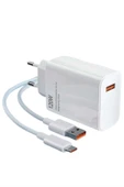 Type C Yüksek Hızlı Şarj Aleti Beyaz 120W Ultra Uzun Ömürlü thumbnail 3