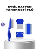 4’lü Evcil Hayvan Tüy Temizleme Seti – Paslanmaz Çelik,Plastik, Pratik ve Hijyenik Bakım thumbnail 1