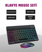 Türkçe Q Klavye Düzenli RGB Kablosuz Klavye Mouse Set thumbnail 2