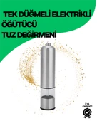 Şeffaf Hazneli Elektrikli Tuz Karabiber Öğütücü Pilli Taşınabilir Mutfak Aleti thumbnail 1