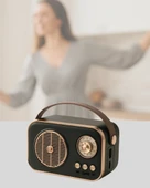 Retro Bluetooth Radyo – Nostaljik Tasarım, TF Kart ve USB Destekli thumbnail 4