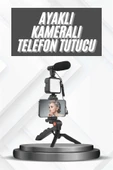 Telefon Tutucu Mikrofonlu Işıklı Youtuber Video Kayıt thumbnail 2