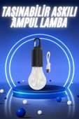 Taşınabilir Şarjlı Led Ampul Askılı Lamba Kamp Bahçe Lambası thumbnail 2