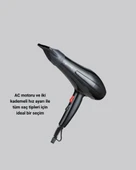 Profesyonel Saç Kurutma Makinesi – AC Motor, Soğuk Üfleme, 2 Hız Kademesi thumbnail 2