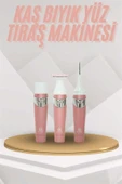 Yüz Kaş ve Tüm Vücut Epilasyon Aleti 3 Başlıklı Hassas Ciltlere Uygun Epilatör thumbnail 1