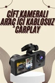 Gece Görüşlü DVR 3 Lensli Araç İçi Sürüş Kamerası Video Kaydedici thumbnail 2