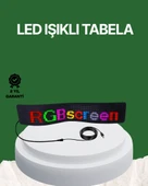 USB Girişli RGB LED Tabela Ayarlanabilir Parlaklık ve Kayan Yazı Özellikli thumbnail 1