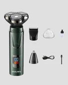 Şarjlı ve Kablosuz 3 Başlıklı Profesyonel Bakım Seti – Saç, Sakal, Burun ve Kulak Düzeltici thumbnail 1