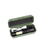 Şarjlı LED El Feneri - 14500 Pil Dahil, 4 Işık Modu, Mini Boy thumbnail 3