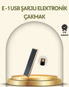 USB Şarjlı Alevsiz Elektronik Çakmak – Rüzgara Dayanıklı, Gazsız, Güvenli Kullanım thumbnail 1