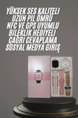 Yeni Nesil Kadın Akıllı Saat Rose Gold Android ve İos Uyumlu thumbnail 1
