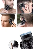 Dijital Profesyonel Kablosuz Saç Sakal Tıraş Makinası Sessiz Paslanmaz Çelik thumbnail 3