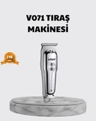 Gümüş Desenli Şarjlı Tıraş Makinesi – 120 Dakika Çalışma Süresi, 3 Başlıklı thumbnail 2