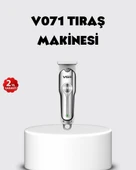 Şarjlı Gümüş Tıraş Makinesi – 3 Farklı Başlıklı, 120 Dakika Çalışma Süreli, Cilt Dostu Erkek Bakım Cihazı thumbnail 1