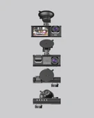 Üç Kameralı Araç İçi Kayıt Sistemi Full HD Gece Görüşlü ve G-Sensör Destekli thumbnail 2