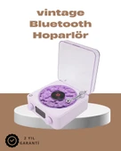 360° Sesli Kablosuz Hoparlör – Retro Tasarım ve Projektör Işığı thumbnail 1