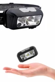 Sensörlü Şarjlı Type-c Şarj Işıklı Kafa Lambası Kamp Lambası thumbnail 1