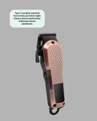 Şarjlı Saç Kesme Makinesi – 4 Kademeli Ayar, LCD Ekran ve Hızlı Şarj Desteği thumbnail 2