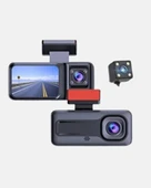 Üç Kameralı Dash Cam 170° Geniş Açılı Full HD Gece Görüşlü thumbnail 2