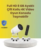 TÇift Kollu Tasarımlı Kablosuz Projeksiyon – 4K, 10.000 Oyun ve Smart App Desteği thumbnail 1
