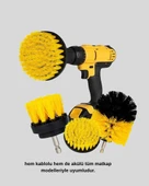 3’lü Matkap Ucu Fırça Seti – Derinlemesine Temizlik, Tüm Yüzeylerle Uyumlu thumbnail 4